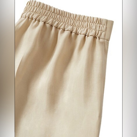 Mango Pastel Brown Flat Front, Elastic Back Trousers pull-on pants NWOT - Picture 4 of 6